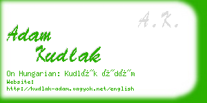 adam kudlak business card